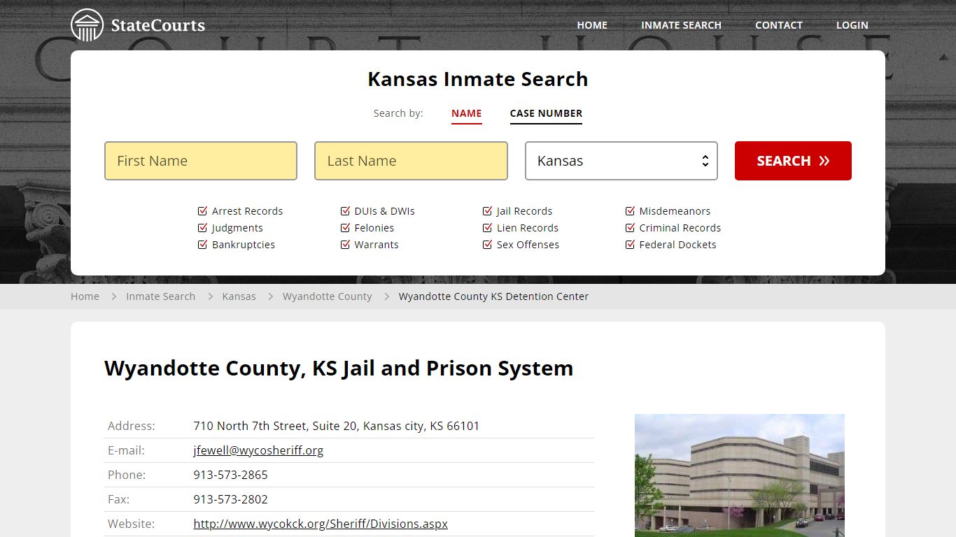 Wyandotte County, KS Jail and Prison System - State Courts
